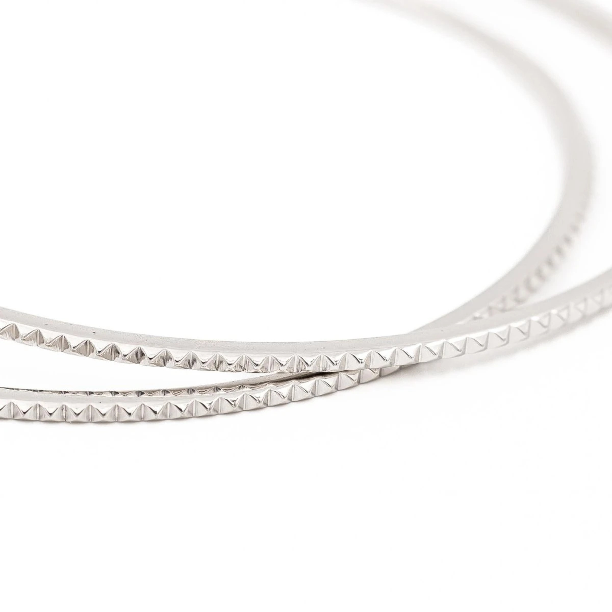 Duos De Bracelets Jonc En Or Blanc 3 Duos De Bracelets Jonc En Or Blanc – Image 3