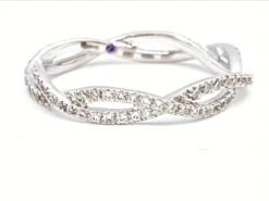 Etername Bague Entrelacs Or Blanc Diamant