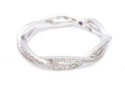 Etername Bague Entrelacs Or Blanc Diamant -Castafiore Boutique etername bague entrelacs or blanc diamant 463215