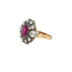 Late 19th Century 2.05 Carat Ruby Diamond Gold Cluster Ring 15 Late 19th Century 2.05 Carat Ruby Diamond Gold Cluster Ring -Castafiore Boutique late 19th century 205 carat ruby diamond gold cluster ring 278834