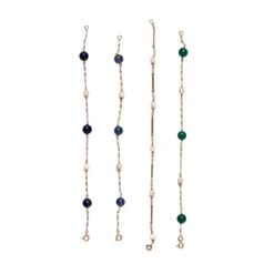 Lot De Quatre Bracelets En Or Jaune Et Perles