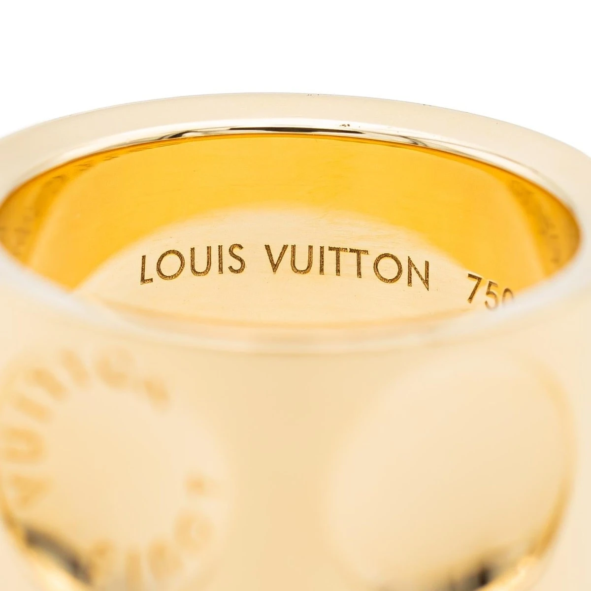 Louis Vuitton Bague Bandeau Empreinte Or Jaune 4 Louis Vuitton Bague Bandeau Empreinte Or Jaune â Image 4