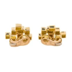 Boucles D'oreilles Clip MAUBOUSSIN Par GEORGES LENFANT "Cube" En Or Jaune -Castafiore Boutique mauboussin boucles doreilles or jaune 271038