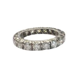 SORTIJA SIN FIN DISEÑO CLÁSICO ÉPOCA 1930-1935 De ORO 18 Kts Con DIAMANTES