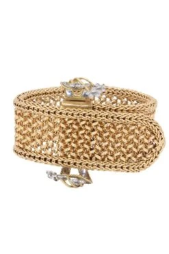 Bracelet Manchette Ceinture En Or Jaune Et Diamants -Castafiore Boutique mc lM5fD7nS