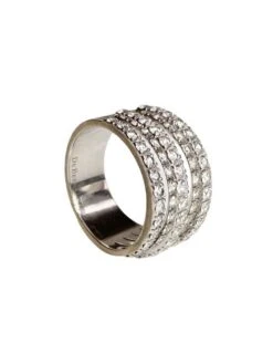 Bague DE BEERS, En Or Blanc 18k Et Diamants. -Castafiore Boutique mc 2Q08CZFn5
