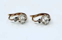 Boucles D’oreilles En Or 18 Carats Et Diamants, époque 1900. 11 Boucles D’oreilles En Or 18 Carats Et Diamants, époque 1900. -Castafiore Boutique mc 2iNJ0U9No
