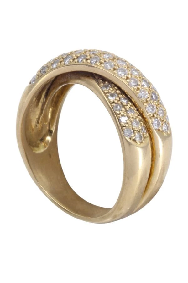 Bague Joncs Entrelacés En Or Jaune Et Diamants 5 Bague Joncs Entrelacés En Or Jaune Et Diamants – Image 5