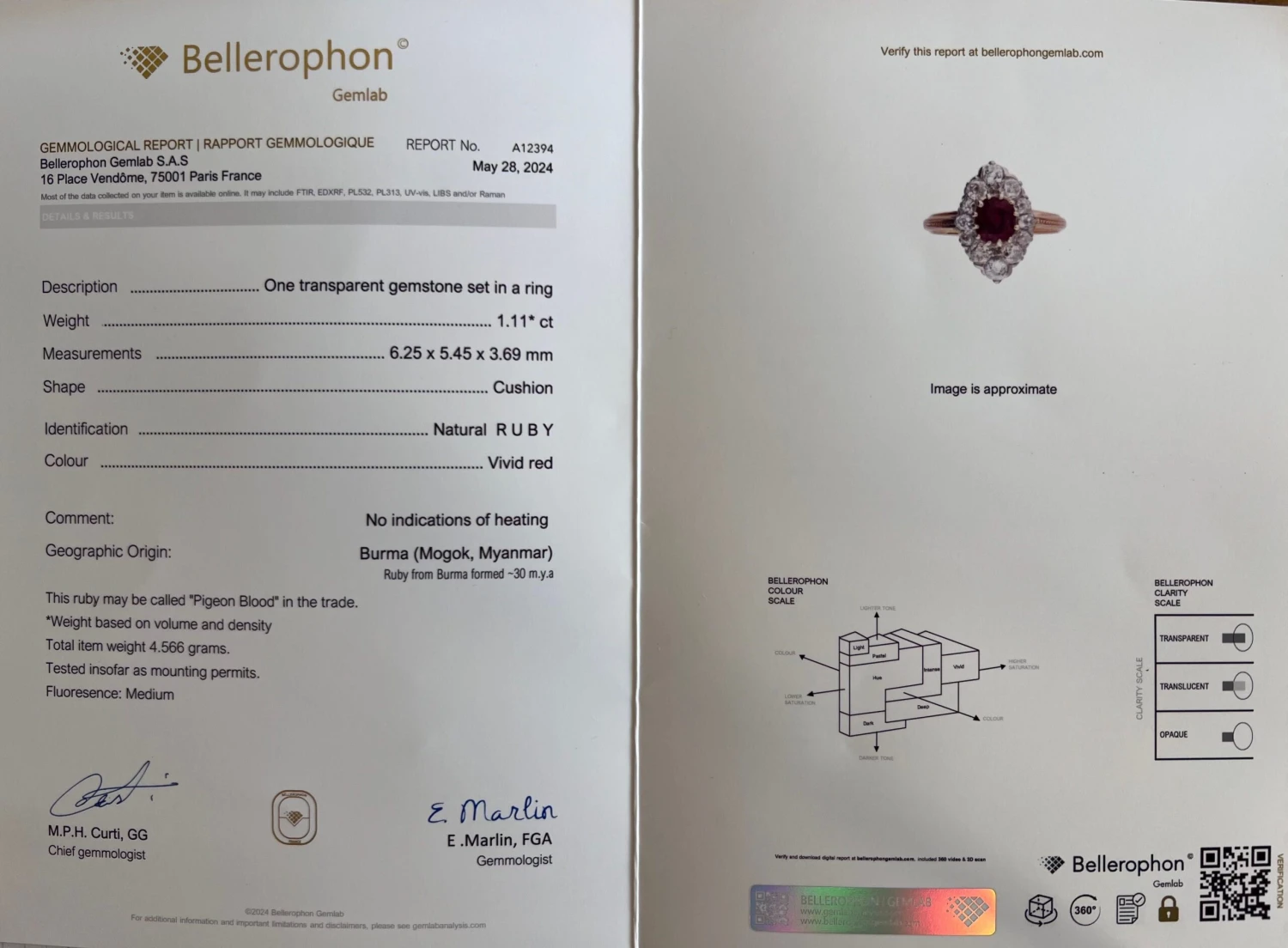 Bague Or Rubis Birman Naturel Et Diamants 5 Bague Or Rubis Birman Naturel Et Diamants – Image 5