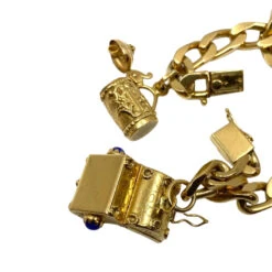 Bracelet Gourmette à Breloques En Or Jaune 21 Bracelet Gourmette à Breloques En Or Jaune -Castafiore Boutique mc Ae3C6JtPi