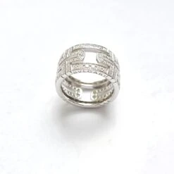 Bague Bvlgari Parentesi EU54 - Or Blanc Et Diamants