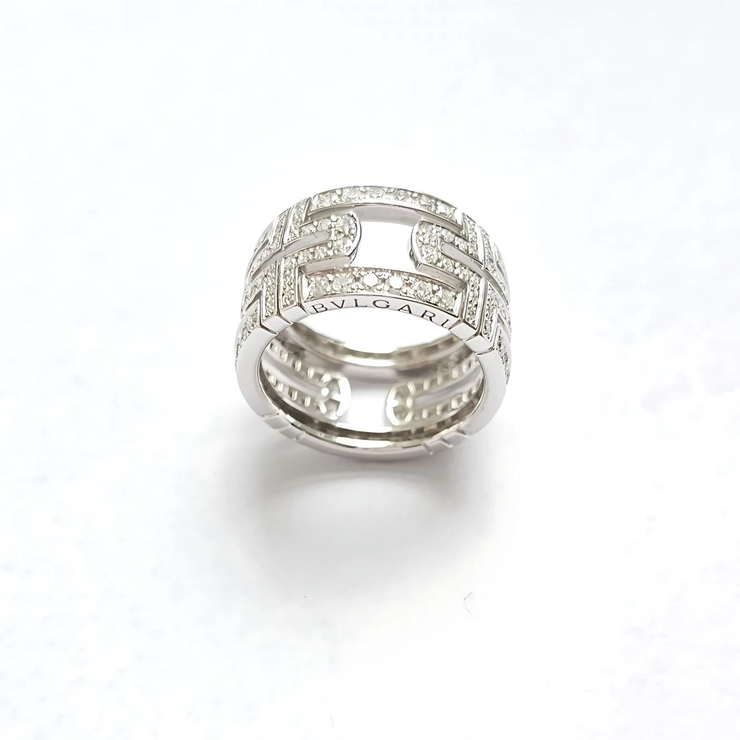 Bague Bvlgari Parentesi EU54 - Or Blanc Et Diamants 1 Bague Bvlgari Parentesi EU54 - Or Blanc Et Diamants