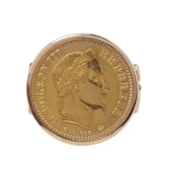 Bague Chevalière Pièce Napoléon III En Or Jaune