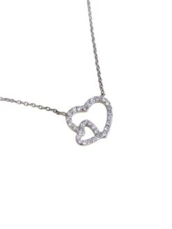 Collier Cœur, En Or Blanc 18k Et Diamants -Castafiore Boutique mc FBNY97d69