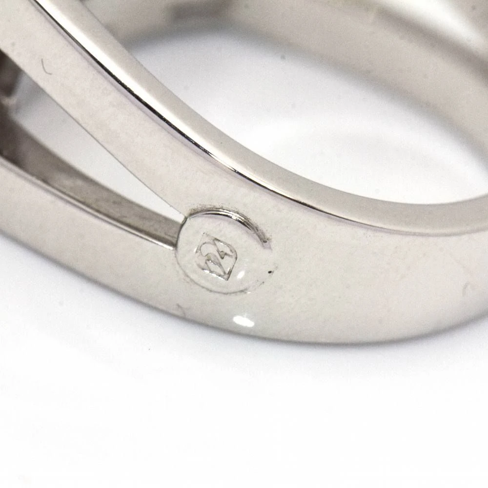 Bague En Or Blanc Et Diamants Champagne D'occasion 5 Bague En Or Blanc Et Diamants Champagne D'occasion – Image 5