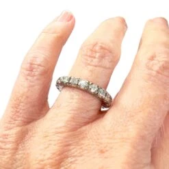 SORTIJA SIN FIN DISEÑO CLÁSICO ÉPOCA 1930-1935 De ORO 18 Kts Con DIAMANTES -Castafiore Boutique mc H1S8LfrB1