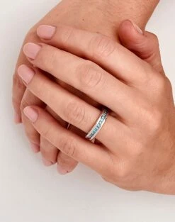 Bague Bandeau BULGARI "B.Zero1", En Or Blanc Et Topazes Bleues -Castafiore Boutique mc JU6mEuZraE