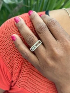 Bague MESSIKA "Classique Move Pavée" En Or Blanc -Castafiore Boutique mc M IP2fm