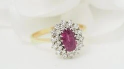 Bague Entourage E En Or Jaune, Rubis Et Diamants -Castafiore Boutique mc MMXB6BEft