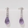 Boucles D'oreilles En Or Blanc, Améthystes Et Diamants -Castafiore Boutique mc ONRp98JE 5