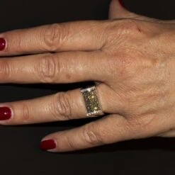 Bague En Or Blanc Et Diamants Champagne D'occasion 13 Bague En Or Blanc Et Diamants Champagne D'occasion -Castafiore Boutique mc P3tyZYoovL