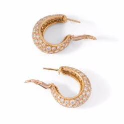 Boucle D'oreilles Créoles En Or Jaune Et Diamants 6 Boucle D'oreilles Créoles En Or Jaune Et Diamants -Castafiore Boutique mc PtFRKCNKX