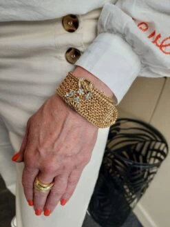 Bracelet Manchette Ceinture En Or Jaune Et Diamants -Castafiore Boutique mc Q24PpXeOV