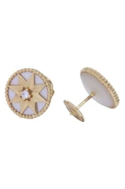 Boucles D'oreilles DIOR "Rose Des Vents" En Or Jaune Et Diamants -Castafiore Boutique mc RXKqV4 AdZ