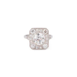 Bague Art Déco Platine Et Diamants -Castafiore Boutique mc S949HRTeD