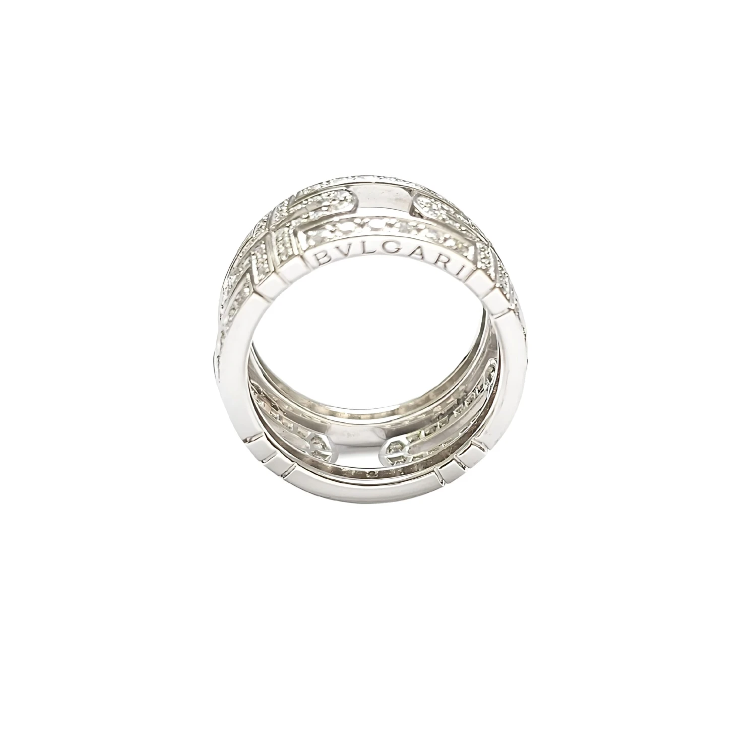 Bague Bvlgari Parentesi EU54 - Or Blanc Et Diamants 3 Bague Bvlgari Parentesi EU54 - Or Blanc Et Diamants – Image 3