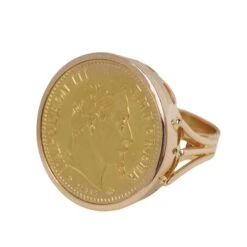 Bague Chevalière Pièce Napoléon III En Or Jaune -Castafiore Boutique mc Tk9n1CDyT