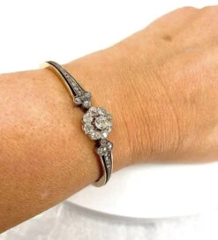 Bracelet En Or 18 Carats Et Argent ,serti De Diamants, époque Napoléon III -Castafiore Boutique mc VGo4VXL0k