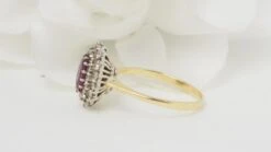 Bague Entourage E En Or Jaune, Rubis Et Diamants -Castafiore Boutique mc WVGKlTOxz