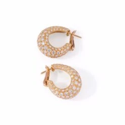 Boucle D'oreilles Créoles En Or Jaune Et Diamants 7 Boucle D'oreilles Créoles En Or Jaune Et Diamants -Castafiore Boutique mc XsKaMjfui