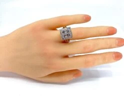 Bague En Or Jaune Et Or Blanc Pavée De Diamants -Castafiore Boutique mc Y7bPPspq9