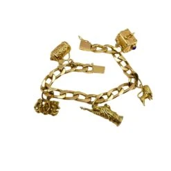 Bracelet Gourmette à Breloques En Or Jaune 19 Bracelet Gourmette à Breloques En Or Jaune -Castafiore Boutique mc YAeDUTRwB