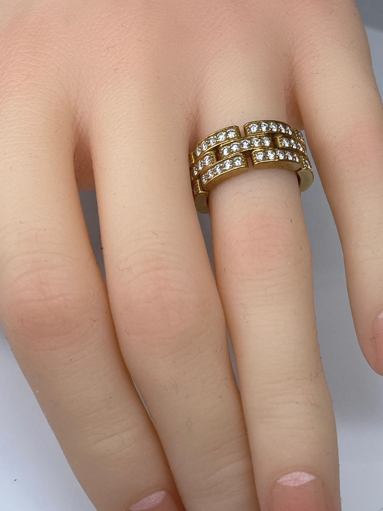 Bague CARTIER Maillons PANTHÈRE En Or Jaune Et Diamants 14 Bague CARTIER Maillons PANTHÈRE En Or Jaune Et Diamants – Image 14