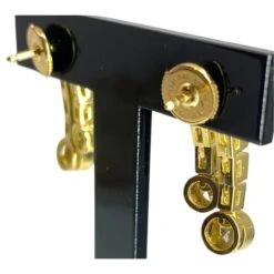 Boucles D’oreilles En Or 18 Carats En Diamants Baguettes Et Diamants Ronds -Castafiore Boutique mc 9LX3E889D