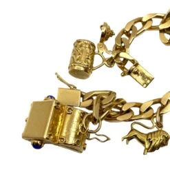 Bracelet Gourmette à Breloques En Or Jaune 14 Bracelet Gourmette à Breloques En Or Jaune -Castafiore Boutique mc a0Z6Pf6 y