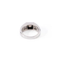 Bague Jonc MELLERIO En Or Blanc Et Platine, Onyx Et Diamants -Castafiore Boutique mc bLWn8r3ZLH