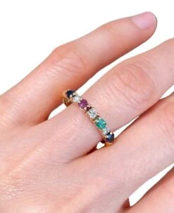 Bague Demi-alliance Américaine, En Or Jaune 18k -Castafiore Boutique mc cYtIVh 5A