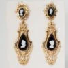Boucles D'oreilles Anciennes En Or Jaune Et Agate Noire 6 Boucles D'oreilles Anciennes En Or Jaune Et Agate Noire -Castafiore Boutique mc gXPd3h J2