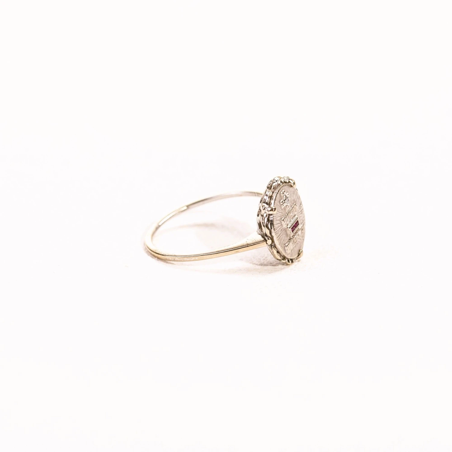 Bague AUGIS Diamant Rubis Or Blanc 4 Bague AUGIS Diamant Rubis Or Blanc – Image 4