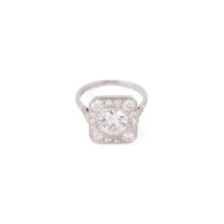 Bague Art Déco Platine Et Diamants -Castafiore Boutique mc jUoyRq60p