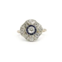 Bague - Or, Argent, Saphirs & Diamants