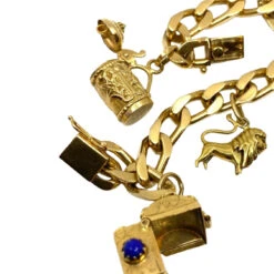 Bracelet Gourmette à Breloques En Or Jaune 22 Bracelet Gourmette à Breloques En Or Jaune -Castafiore Boutique mc kRxahg V0