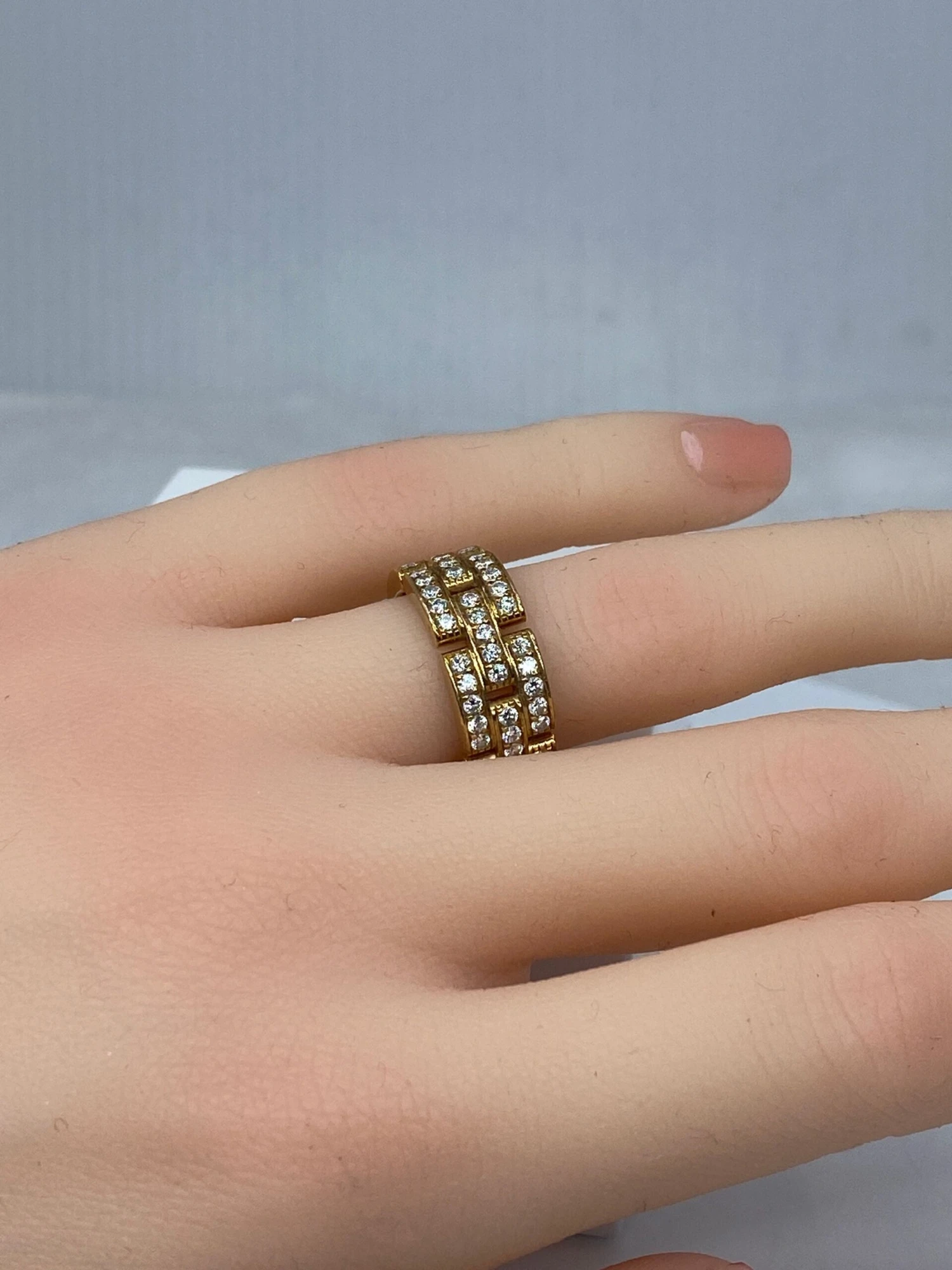 Bague CARTIER Maillons PANTHÈRE En Or Jaune Et Diamants 8 Bague CARTIER Maillons PANTHÈRE En Or Jaune Et Diamants – Image 8