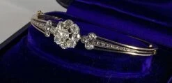 Bracelet En Or 18 Carats Et Argent ,serti De Diamants, époque Napoléon III -Castafiore Boutique mc oMqD2a ii