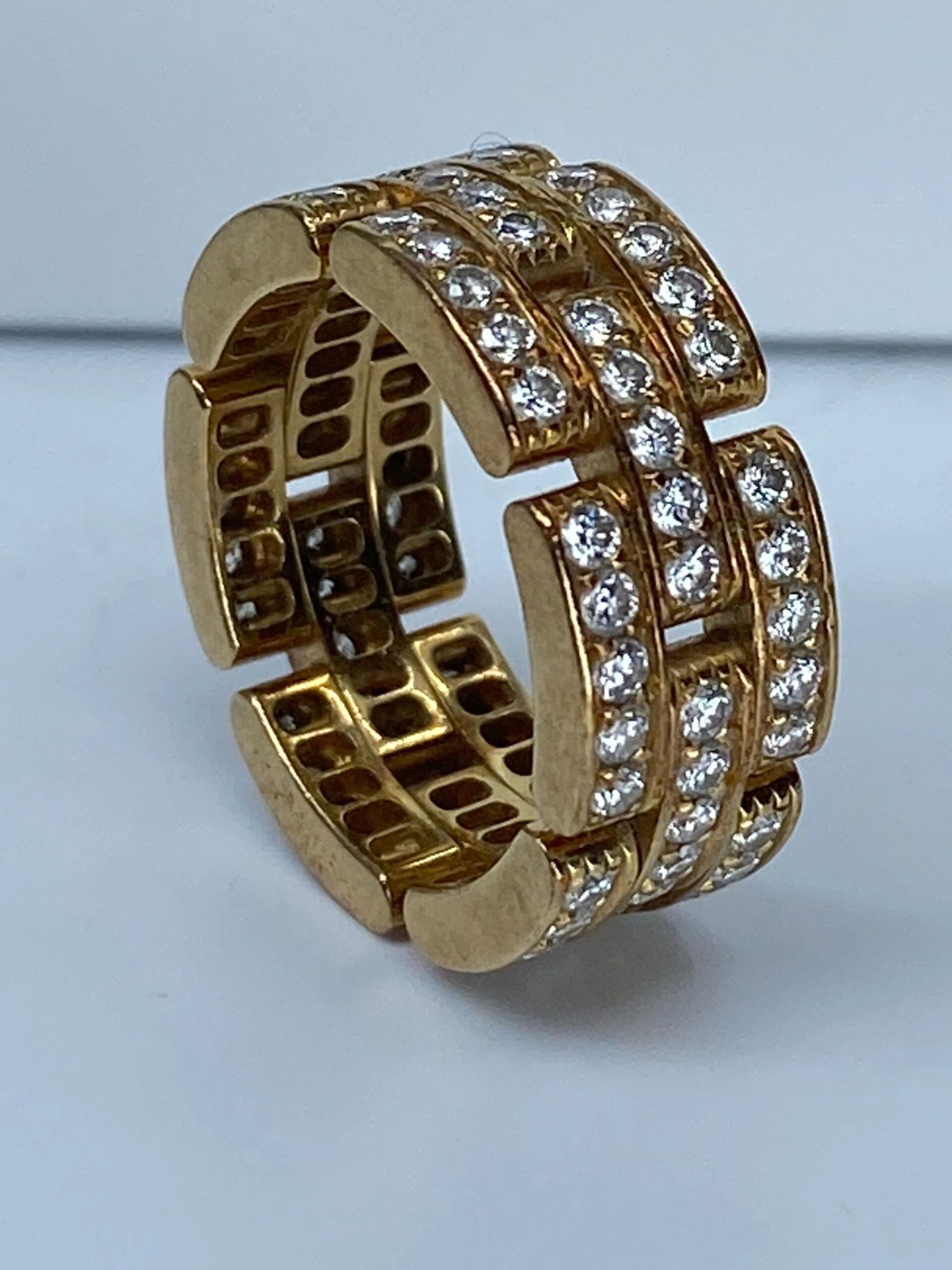 Bague CARTIER Maillons PANTHÈRE En Or Jaune Et Diamants 2 Bague CARTIER Maillons PANTHÈRE En Or Jaune Et Diamants – Image 2