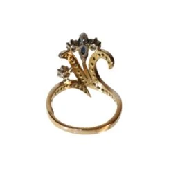 Bague Aigrette En Or Jaune, Or Blanc, Saphir Et Diamants 11 Bague Aigrette En Or Jaune, Or Blanc, Saphir Et Diamants -Castafiore Boutique mc pGQkE0kzE